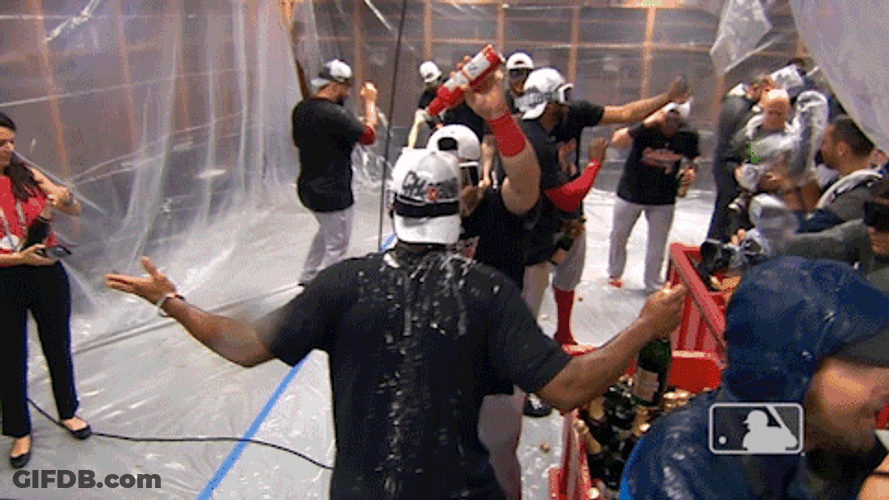 Devers Beer Shower GIF