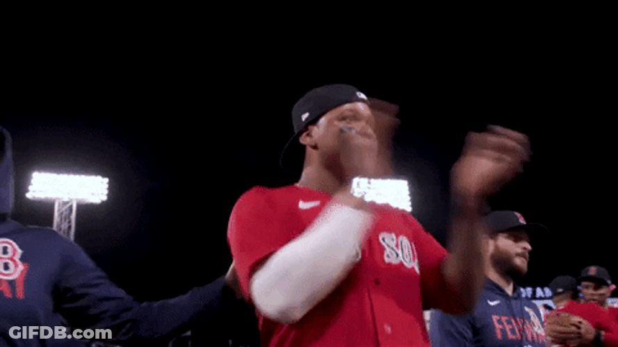 Devers Clapping For The Game GIF