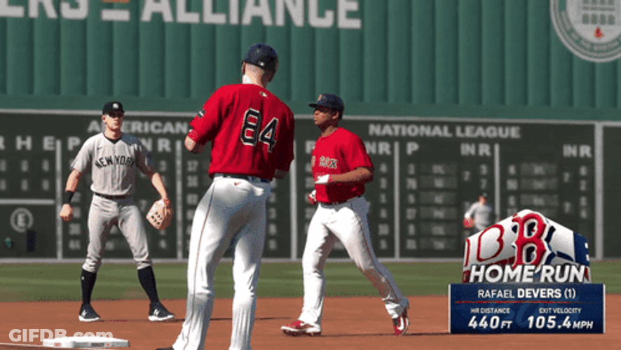 Devers Go For A Homerun GIF