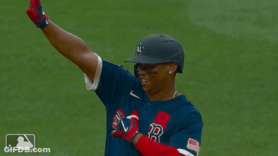 Devers Happy Waving GIF