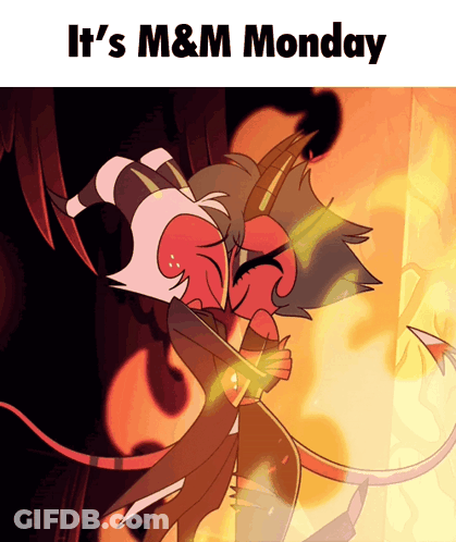 Devil And Bird Saying It's M&M Monday GIF