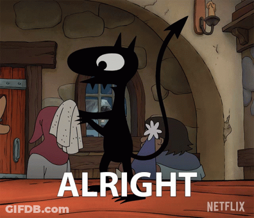 Devil Cartoon Saying Alright GIF