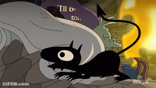 Devil Cartoon Saying I'll Be Toi GIF