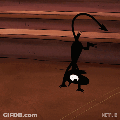 Devil Cartoon With Netflix Logo GIF