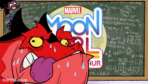 Devil Drawing With Marvel Logo GIF