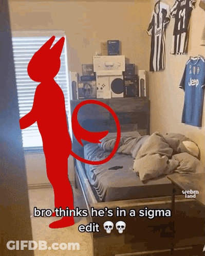 Devil Drawing With Text Bro Thinks He's In A Sigma Edit GIF