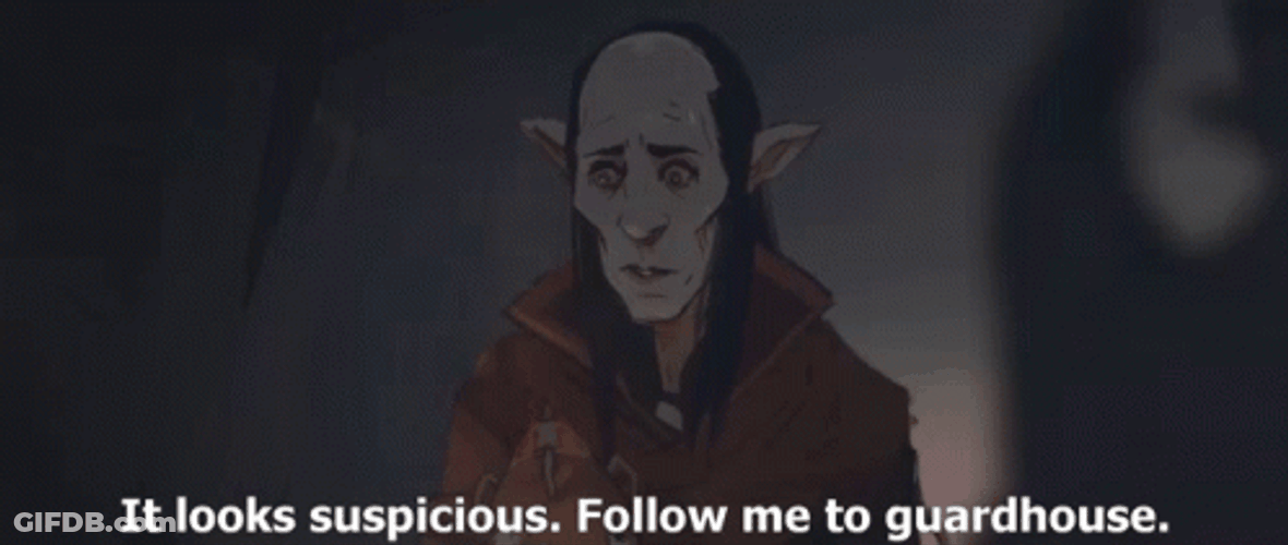 Devil Looks Suspicious Follow Me GIF