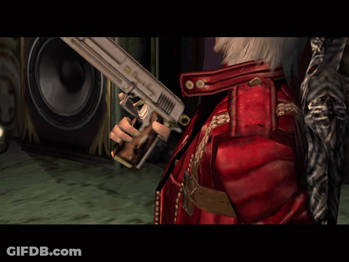 Devil May Cry Character Holding Gun GIF