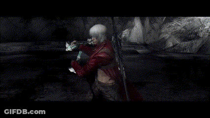 Devil May Cry Character Holding Sword GIF