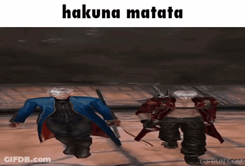Devil May Cry Characters Dancing Hakuna Matata GIF
