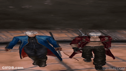 Devil May Cry Characters Standing Together GIF