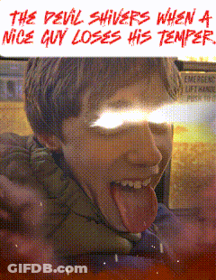 Devil Shivers When Nice Guy Loses His Temper Poster GIF