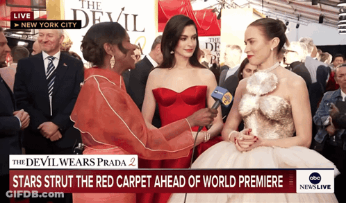 Devil Wears Prada 2 Stars Strut At World Premiere GIF