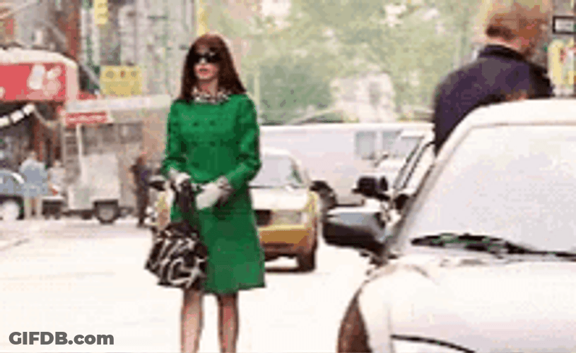 Devil Wears Prada Anne Hathaway Walking Fashion GIF