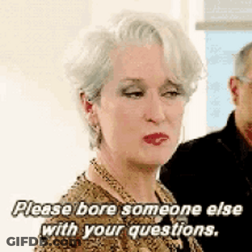 Devil Wears Prada Meryl Streep Boring Questions GIF