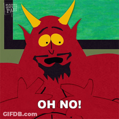 Devil With Horns Saying Oh No GIF