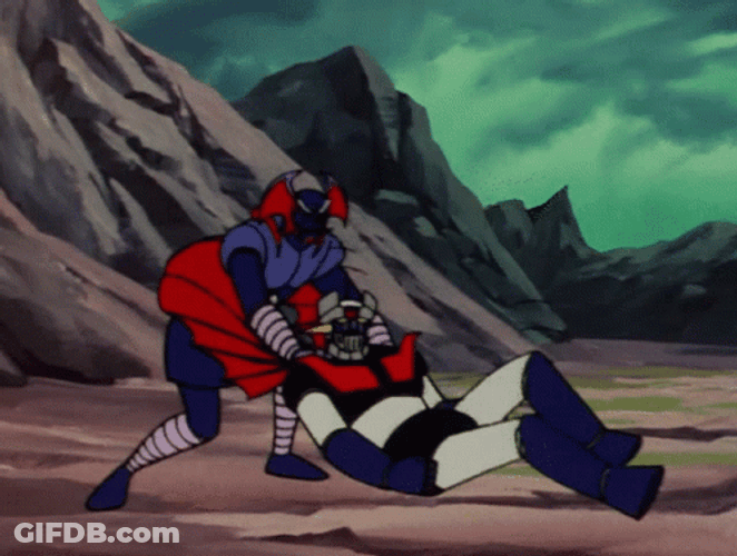 Devilman Body Slam Mazinger Z GIF