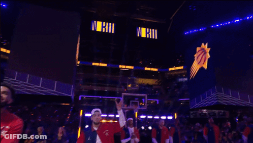 Devin Booker Introduced To Crowd GIF