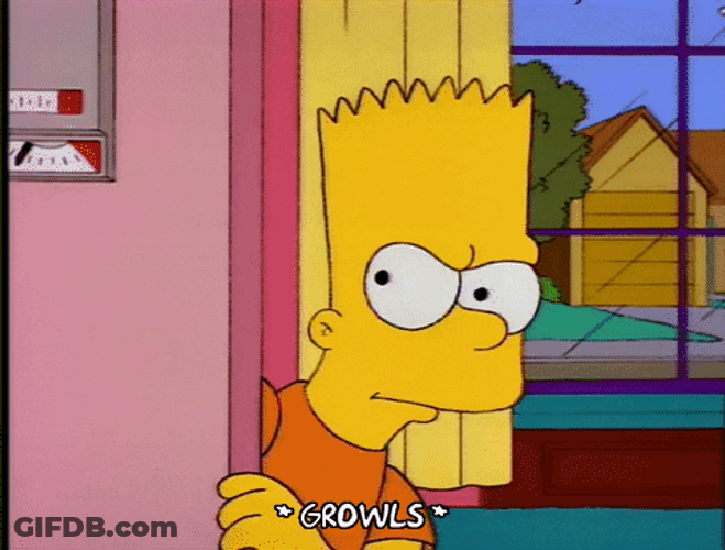 Devious Bart Simpson Peeking GIF