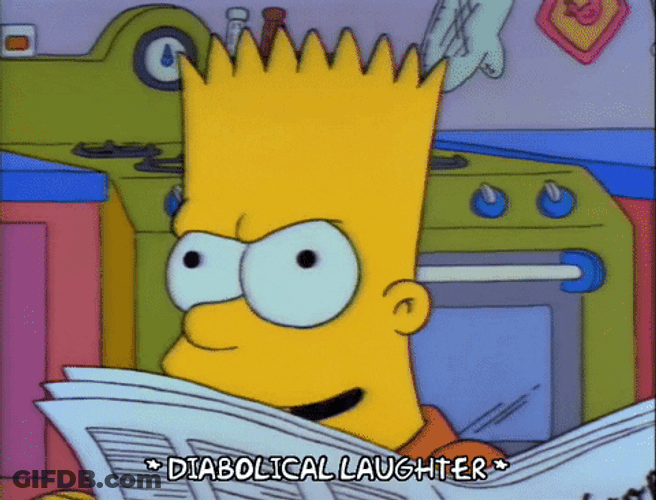 Devious Laugh Bart Simpson GIF