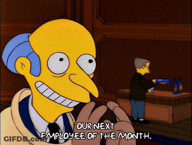 Devious Mr Burns Finger Run GIF