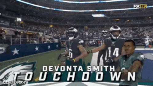 Devonta Smith Touchdown Advertisement GIF