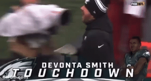 Devonta Smith Touchdown Fox NFL Advertisement GIF