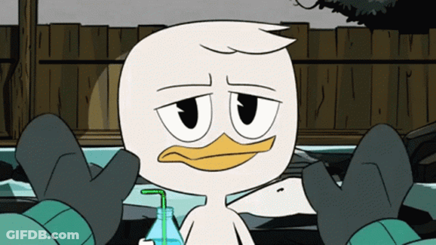 Dewey Duck Face Pulls GIF