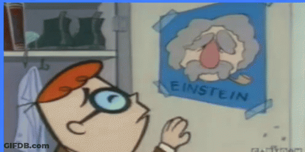 Dexter Adoring Einstein Poster GIF