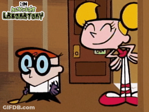 Dexter And Dee Dee From Dexter's Laboratory GIF