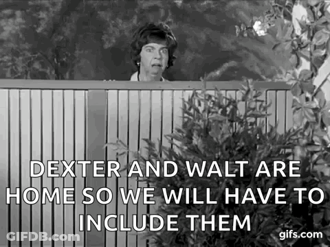 Dexter And Walt Are Home So We Will Have To Include Them In A Black And White Photo . GIF