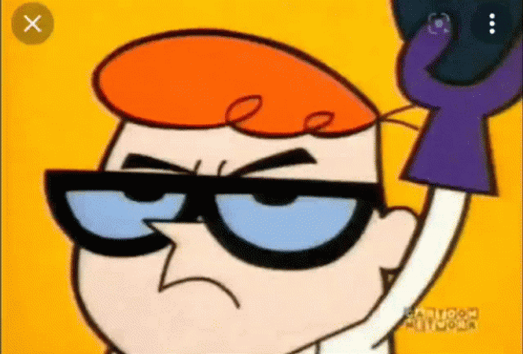 Dexter Curly Hair Popping Out GIF