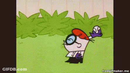 Dexter From Dexter's Laboratory Throwing Ball GIF