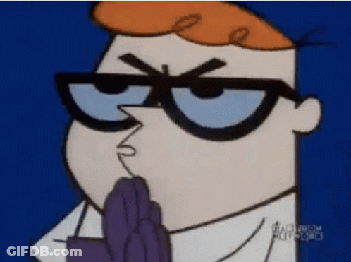 Dexter From Dexter's Laboratory Wearing Glasses Making Funny Face GIF