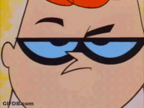 Dexter From Dexter's Laboratory Wearing Sunglasses Making Funny Face GIF
