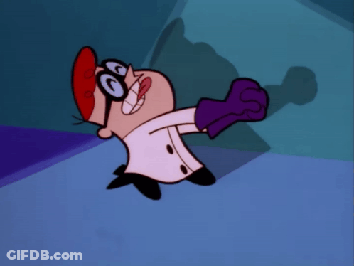 Dexter From Dexter's Laboratory With Purple Glove GIF