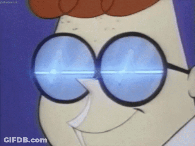 Dexter Heartbeat Eyeglass Reflection GIF