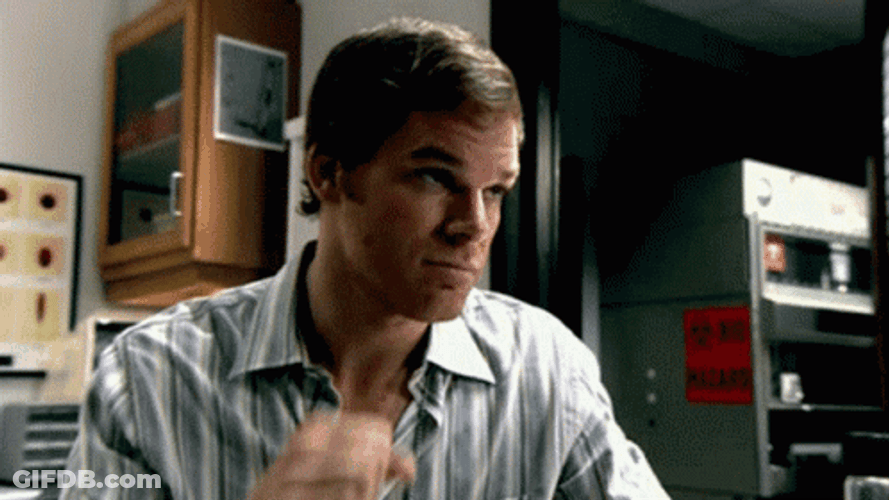 Dexter Morgan Fist Pump GIF