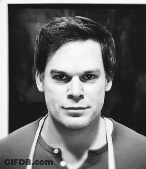 Dexter Morgan Intense Look Black And White GIF
