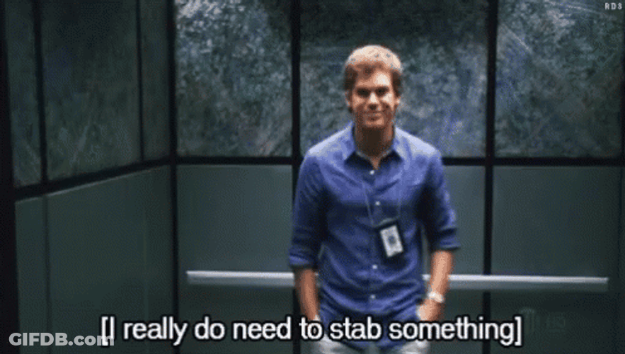 Dexter Morgan Needs To Stab Something GIF