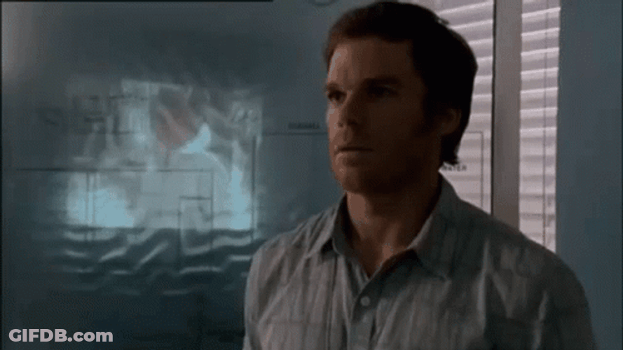 Dexter Morgan Shocked Reaction GIF