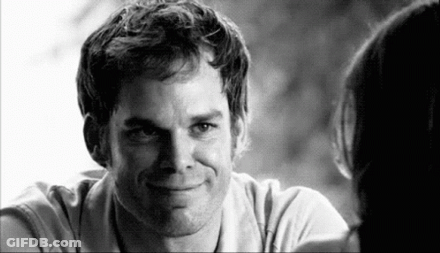 Dexter Morgan Timid Smile GIF
