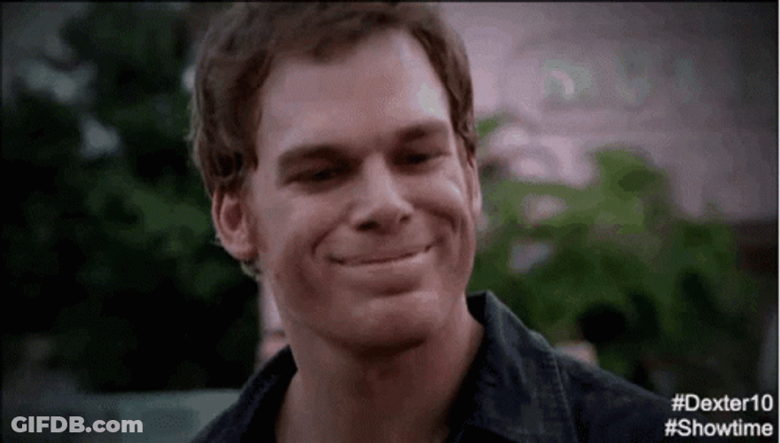 Dexter Morgan Walking Away Smiling GIF