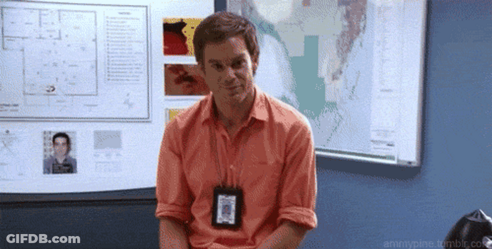 Dexter Morgan Winking An Eye GIF