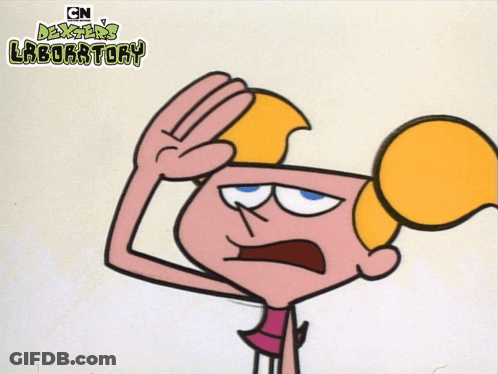 Dexter's Laboratory Cartoon Scratching Head GIF