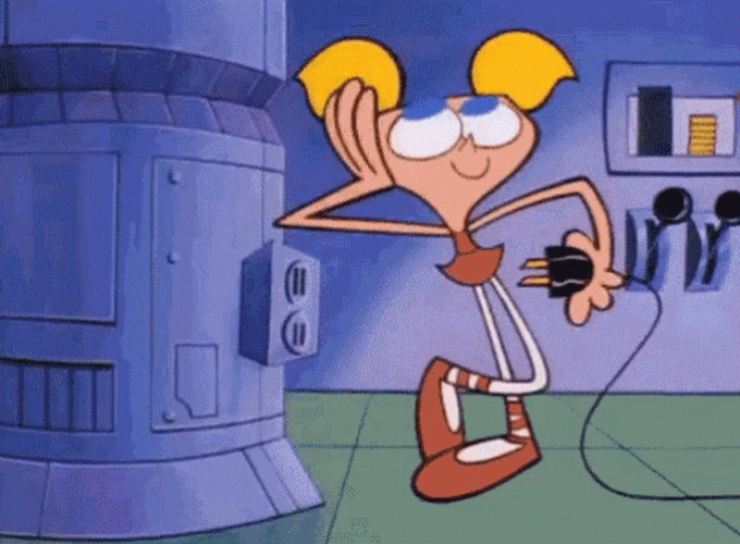 Dexter's Laboratory Dee Dee Plug In GIF