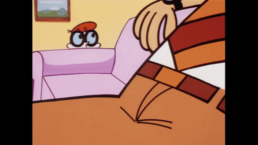Dexter's Laboratory Dexter Couch Sneak GIF