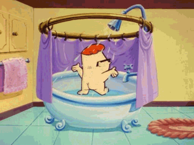 Dexter's Laboratory Dexter Shower Dance GIF