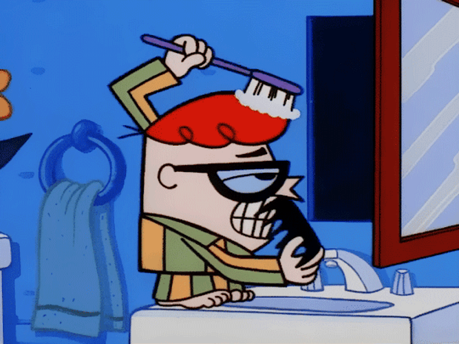 Dexter's Laboratory Reverse Brush Comb GIF