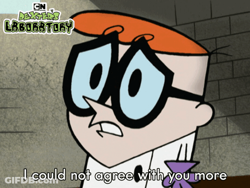Dexter's Laboratory Says I Could Not Agree With You More GIF
